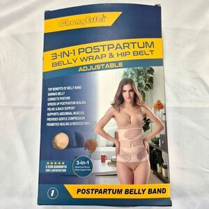 Chong Erfei 3-in-1 Postpartum Support Recovery Belly Wrap & Hip Belt S/M